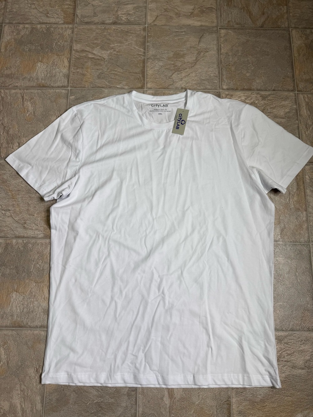 City Lab Stretch Slim Fit Tshirt Mens Size 3XL White NWT
